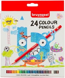 KLEURPOTLODEN BRUYNZEEL KIDS ASSORTI 24 STUKS