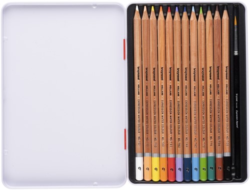 KLEURPOTLODEN BRUYNZEEL EXPRESSION AQUAREL ASSORTI BLIK À 12 STUKS-2