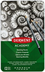 POTLOOD DERWENT ACADEMY 6B5H ASSORTI HARDHEDEN BLIK À 12 STUKS