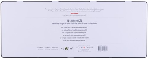 KLEURPOTLODEN BRUYNZEEL CREATIVES SCHILDPAD ASSORTI BLIK À 45 STUKS-3