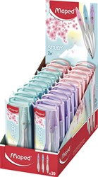 PASSER MAPED STUDY 2-DELIG DISPLAY Á 20 STUKS PASTEL ASSORTI