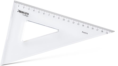 DRIEHOEK ARISTO 23620 200MM 30/60GRADEN TRANSPARANT-3