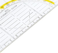 GEODRIEHOEK ARISTO 1552 160MM TRANSPARANT MET GELE RAND-3