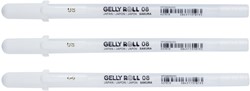 GELSCHRIJVER SAKURA GELLY ROLL CLASSIC 08 SET À 3 STUKS WIT