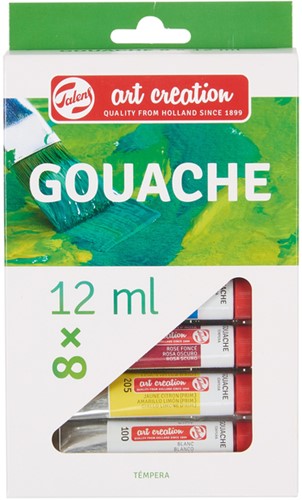 GOUACHE TALENS ART CREATION SET À 8 KLEUREN