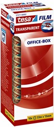 PLAKBAND TESAFILM® 33MX15MM TRANSPARANT 10 ROLLEN