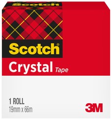 PLAKBAND SCOTCH CRYSTAL 600 19MMX66M TRANSPARANT