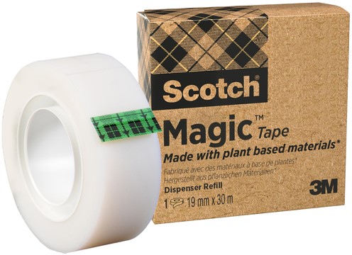PLAKBAND SCOTCH MAGIC 900 19MMX30M ONZICHTBAAR MAT