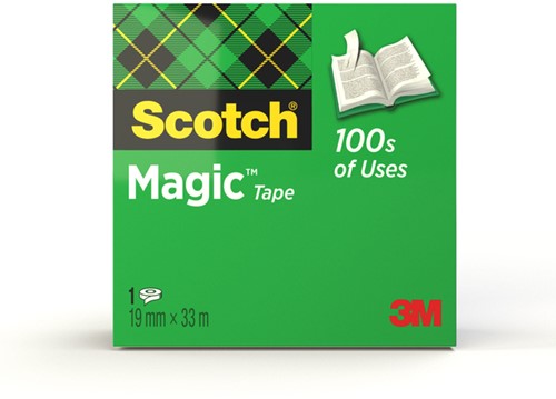 PLAKBAND SCOTCH MAGIC 810 19MMX33M ONZICHTBAAR MAT