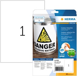 ETIKET HERMA 9500 210X297MM WEERBESTENDIG WIT 10 STUKS