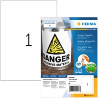 ETIKET HERMA 9543 210X297MM WEERBESTENDIG WIT 40 STUKS