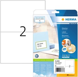 ETIKET HERMA 8636 210X148MM A4 PREMIUM WIT 20 STUKS