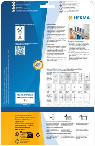 ETIKET HERMA POWER 10909 105X148MM WIT 100 STUKS-3