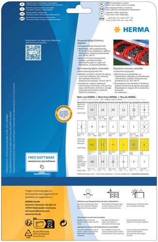 ETIKET HERMA 4576 105X148MM FOLIE WIT 80 STUKS-1