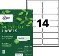 ETIKET AVERY LR7163-100 99.1X38.1MM RECYCLED WIT 1400 STUKS-2
