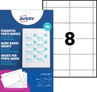 BADGEKAART AVERY L4728-20 60X90MM MICROPERFORATIE 20 VEL-2