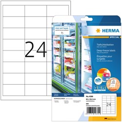 ETIKET HERMA 4389 66X33.8MM DIEPVRIES WIT 600 STUKS