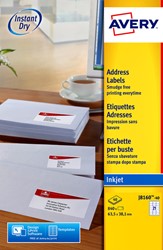 ETIKET AVERY J8160-40 63.5X38.1MM WIT 840 STUKS