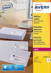 ETIKET AVERY L7162-40 99.1X33.9MM WIT 640 STUKS
