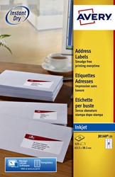 ETIKET AVERY J8160-10 63.5X38.1MM WIT 210 STUKS