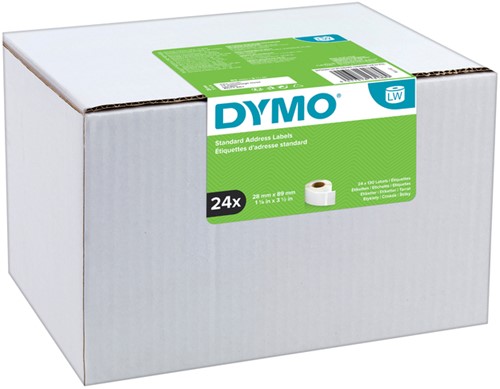 ETIKET DYMO LABELWRITER ADRESSERING 28X89MM 24 ROLLEN Á 130 STUKS WIT-2