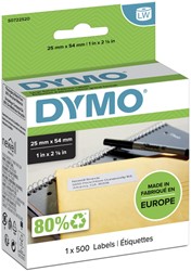 ETIKET DYMO LABELWRITER ADRESSERING 25X54MM 1 ROL Á 500 STUKS WIT