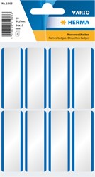 NAAMBADGE ETIKET HERMA 1903 54X19MM WIT/BLAUW 16 STUKS