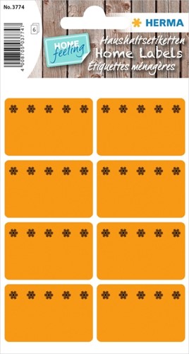 ETIKET HERMA 3774 26X40MM DIEPVRIES ORANJE 48 STUKS
