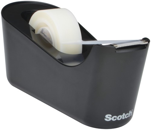 PLAKBANDHOUDER SCOTCH C18 ZWART + 1 ROL MAGIC TAPE 19MMX33M-2