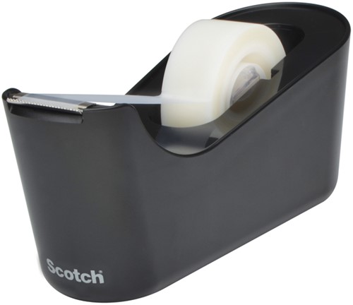 PLAKBANDHOUDER SCOTCH C18 ZWART + 1 ROL MAGIC TAPE 19MMX33M-3
