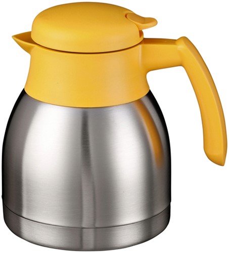 THERMOSKAN BRAVILOR DUBBELWANDIG 1 LITER RVS GEEL