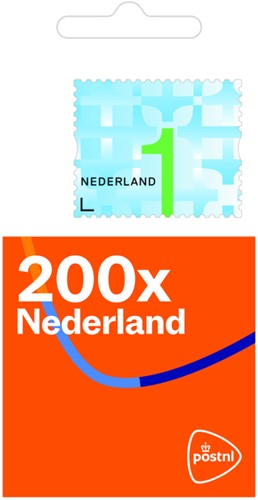 POSTZEGEL NEDERLAND WAARDE 1 ZELFKLEVEND ROL À 200 STUKS