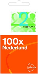 POSTZEGEL NEDERLAND WAARDE 2 ZELFKLEVEND ROL À 100 STUKS