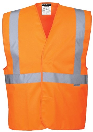 VEILIGHEIDSVEST PORTWEST HI-VIS ORANJE