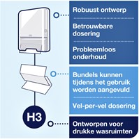 HANDDOEKDISPENSER TORK H3 ELEVATION WIT 553000-1