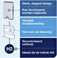 HANDDOEKDISPENSER TORK H2 IMAGE LINE XPRESS ZILVER 460004-3