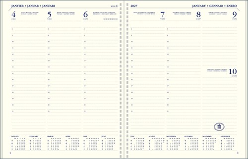 AGENDAVULLING 2027 RYAM EXECUTIVE A5 7DAGEN/2PAGINA'S STAAND