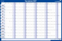 JAARPLANNER 2026 LEGAMASTER 90X60CM HORIZONTAAL GELAMINEERD EN OPROLBAAR ENGELSTALIG