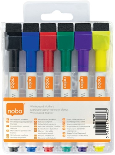 WHITEBOARDMARKER NOBO MINI ASSORTI 6 STUKS-8