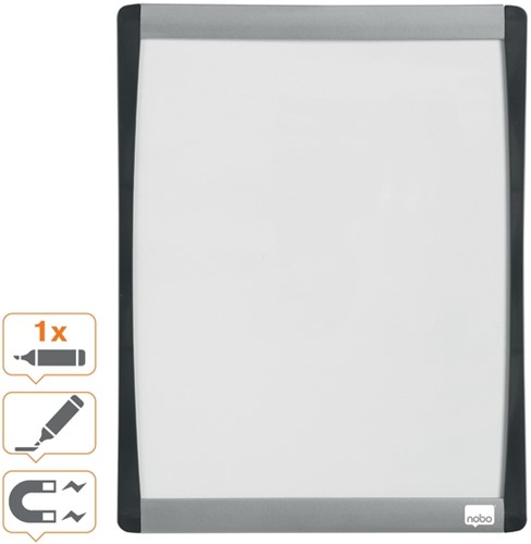 WHITEBOARD NOBO 28X21.5CM GEWELFD-6