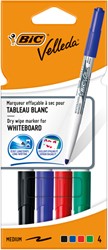 WHITEBOARDMARKER BIC VELLEDA 1744 ROND MEDIUM ASSORTI 4 STUKS