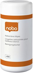 WHITEBOARD REINIGINGSDOEKJES NOBO POT MET 100 STUKS