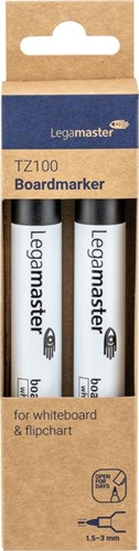 WHITEBOARDMARKER LEGAMASTER TZ 100 ROND 1.5-3MM ZWART BLISTER À 2ST