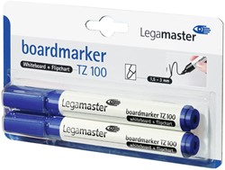 WHITEBOARDMARKER LEGAMASTER TZ 100 ROND 1.5-3MM BLAUW BLISTER À 2ST
