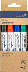 WHITEBOARDMARKER LEGAMASTER TZ 100 ROND 1.5-3MM ASSORTI BLISTER À 4ST