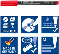 VILTSTIFT STAEDTLER LUMOCOLOR 317 PERMANENT M SET À 3 +1 STUK GRATIS-3