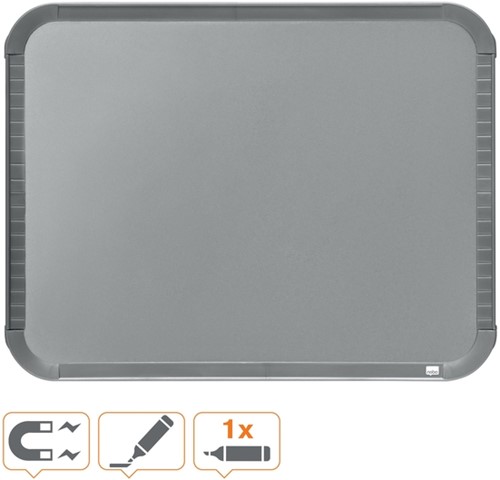WHITEBOARD NOBO SLIM LINE 22X28CM ZILVER-3