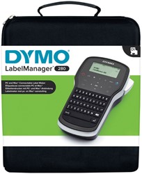 LABELPRINTER DYMO LABELMANAGER 280 DRAAGBAAR QWERTY 12MM ZWART IN KOFFER