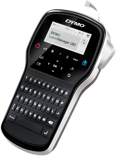 LABELPRINTER DYMO LABELMANAGER 280 DRAAGBAAR QWERTY 12MM ZWART IN KOFFER-3