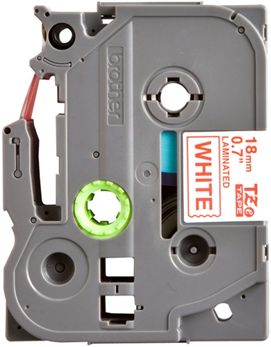 LABELTAPE BROTHER P-TOUCH TZE-242 STANDAARD 18MM ROOD OP WIT-2